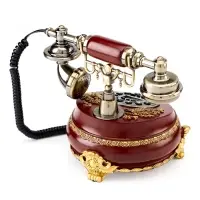 Ретро-телефон &laquo;Бабочка&raquo;, громкая связь, 23&times;26 см, коричневый