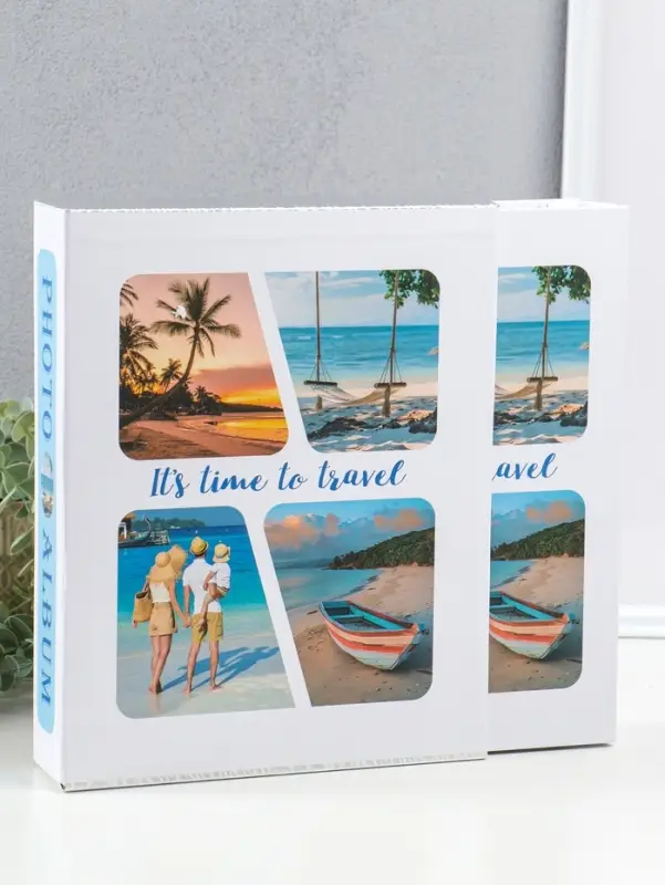 Фотоальбом на 200 фото 13х18 см "Семейный отдых на море" в коробке 5,5х23,5х29,5 см