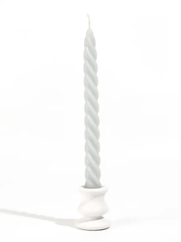 Свеча витая, 2.3&times;24.5 см, 5 ч, 50 г, серая