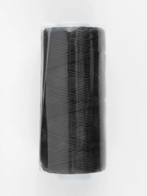 Нитки вощёные, плетёные, плоские, 150D/16, 0.8 мм, 50 &plusmn; 2 м, цвет чёрный