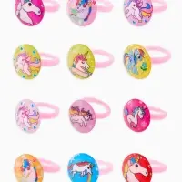 Кольцо &laquo;Выбражулька. Единороги&raquo;, фасовка 100 шт. рисунок МИКС, цвет МИКС, безразмерное