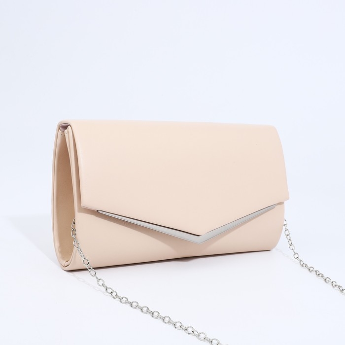 Сумка-клатч на магните, цвет бежевый