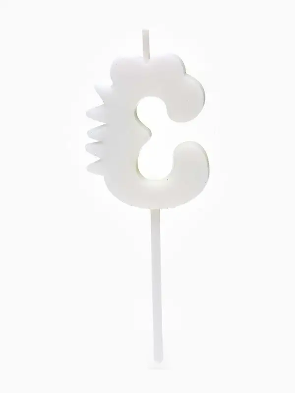 Свеча для торта цифра 3 «Зверюшка», 5 см Свеча для торта цифра 3 «Зверюшка», 5 см