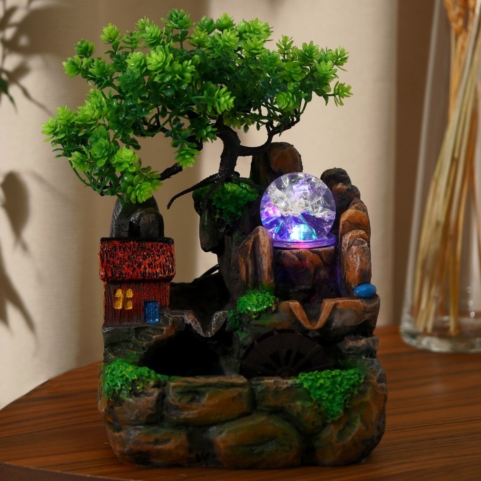 Фонтан Фонтан "Домик у пруда" 13х17х27 см (с подсветкой)