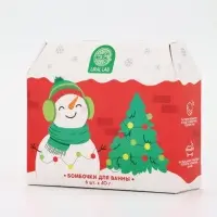 Бомбочки для ванны в домике «Снеговик», набор 6 шт х 40 г, URAL LAB