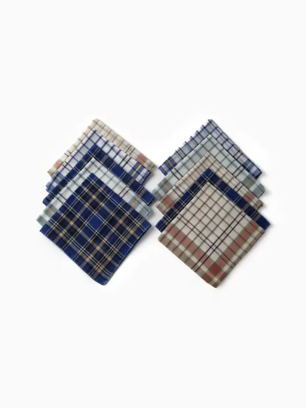 Платки носовые мужские Экономь и Я  Платки носовые мужские Экономь и Я "Квадрат" 38*38 см, (набор 10 шт), рис. МИКС,100% пэ