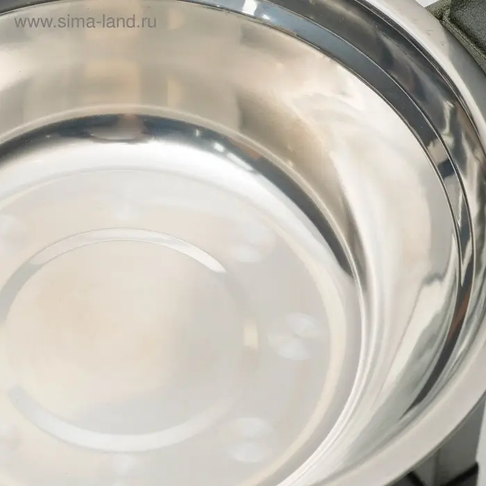 Подставка с мисками, 2&times;1 л, высота 40 см, разборная, зелёная