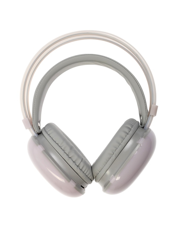 Наушники полноразмерные Mybit W-33, RGB подсветка, BT5.3, 800 мАч, Type-C, белые