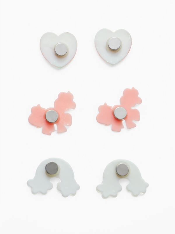 Серьги-клипсы детские на магните  Серьги-клипсы детские на магните "Выбражулька" ассорти, форма МИКС (набор 3 пары)