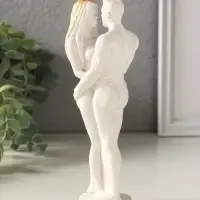 Фигурка гипс &laquo;Парочка&raquo;, 16&times;5 см, белый с позолотой