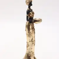 Фигура декоративная &laquo;Африканка в золотом наряде&raquo;, 7&times;6&times;25 см