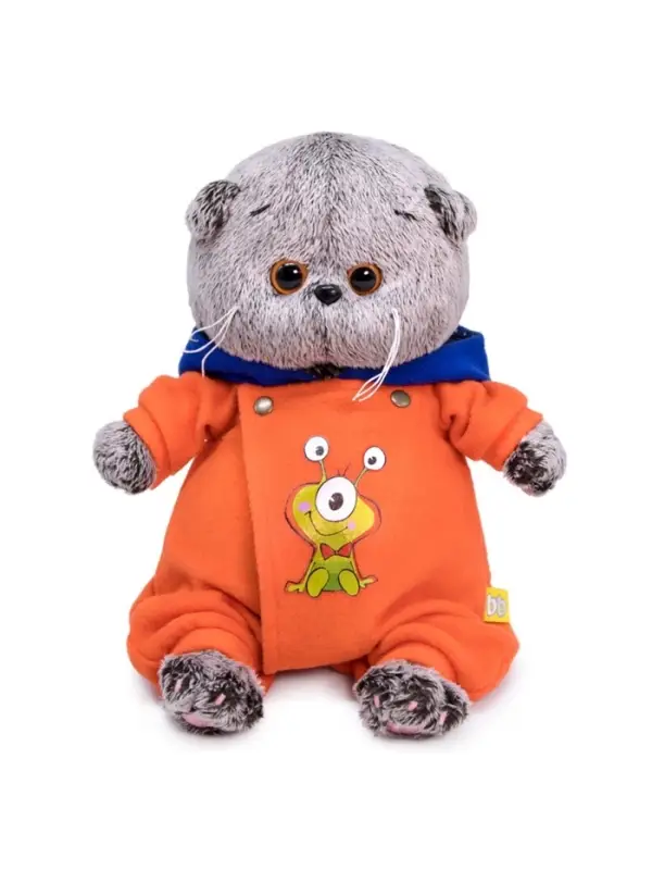Мягкая игрушка &laquo;Кот Басик Baby в комбинезоне с монстриком&raquo;, 20 см