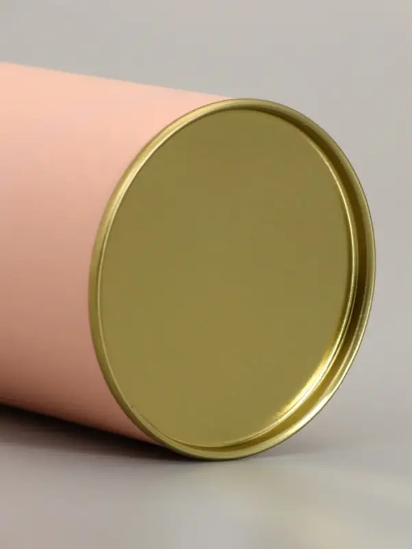 Тубус 73&times;110 мм (90 мм внутренняя высота), персиковая, металлическая крышка