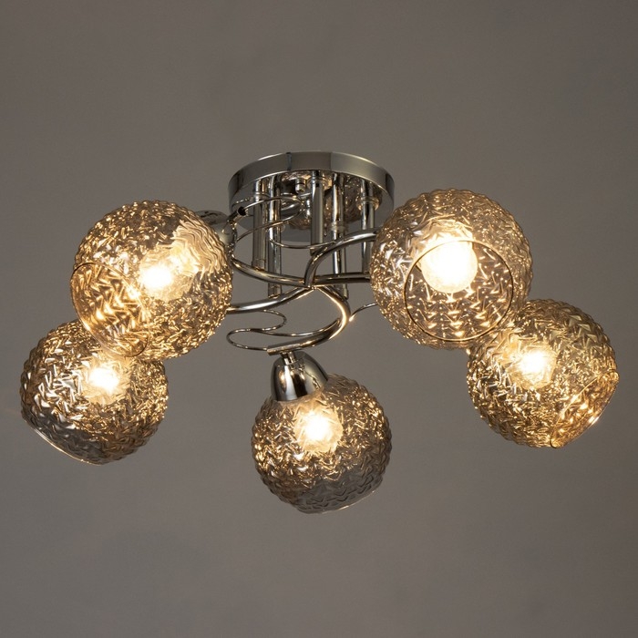 Люстра Люстра "Эрион" 5хЕ27 40Вт хром 56х56х22 см BayerLux