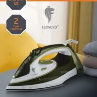 Утюг Leonord LE-1808, 3200 Вт, керамическая подошва, 32 г/мин, 350 мл, зелёный