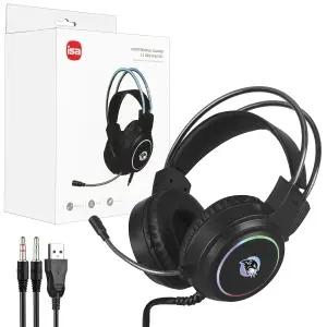 Наушники Bluetooth игровые RGB с подсветкой GH-1 ISA