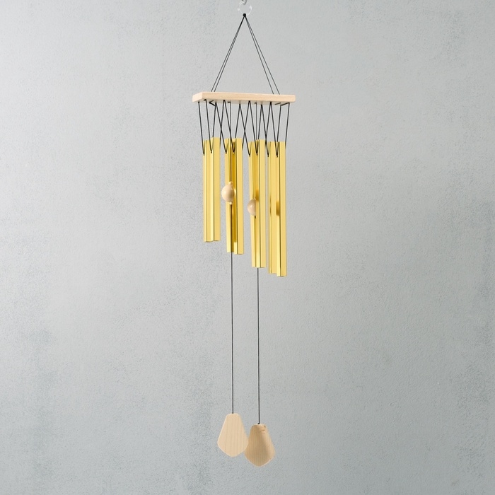 Музыка ветра металл Музыка ветра металл "Спокойствие" золото 8 трубок 67 см
