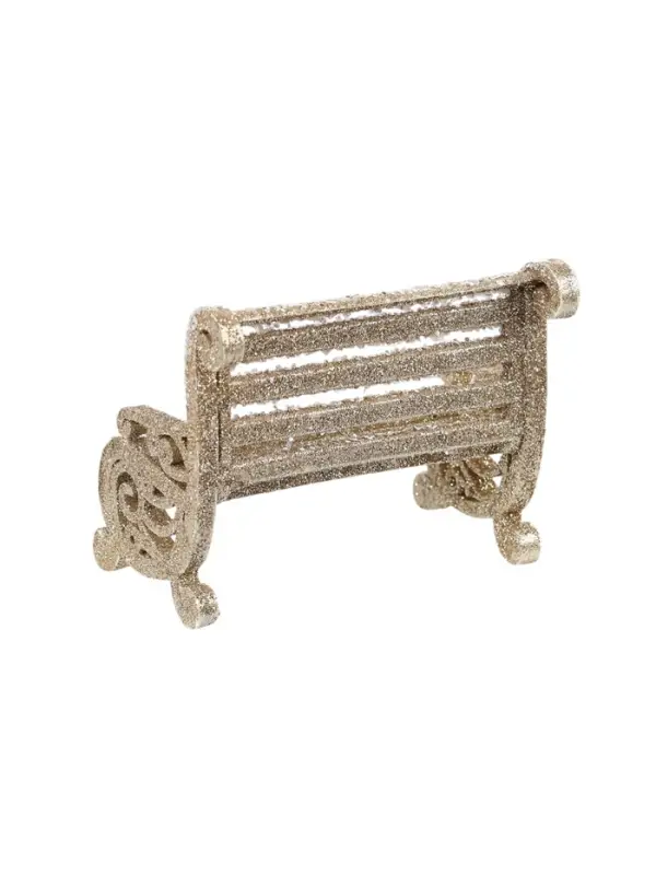 Ёлочное украшение «Праздничное сияние» скамейка, 7×9 см, золото