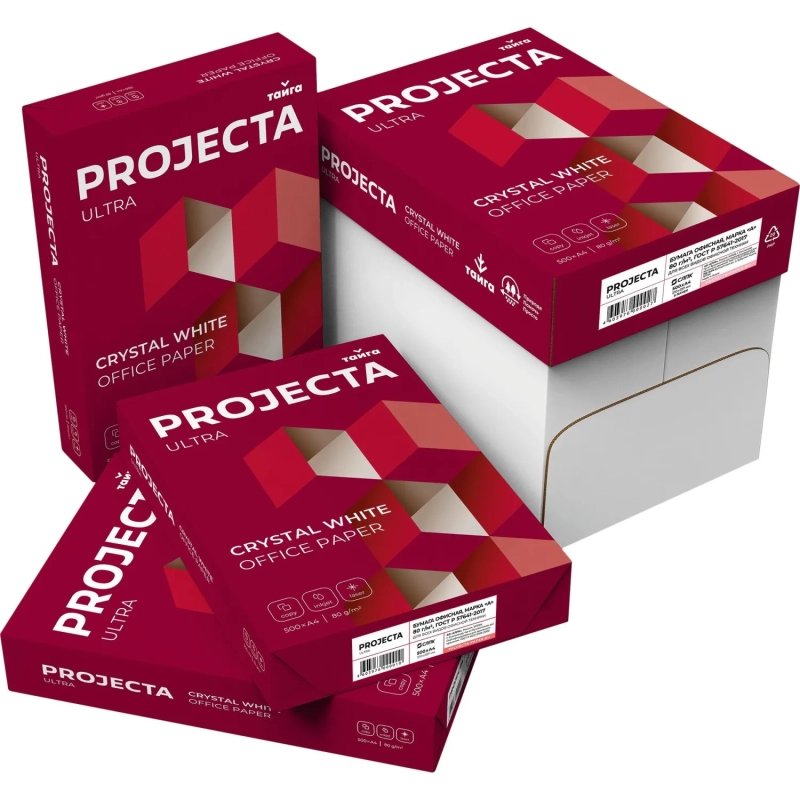 Бумага PROJECTA Ultra (А4, марка А, 80 г/кв.м, 500 л) СПб