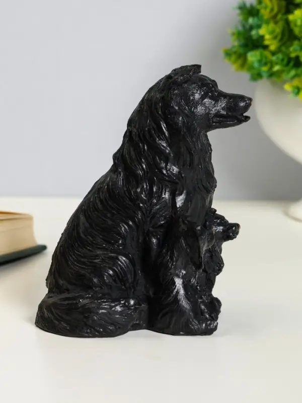 Фигурка гипс &laquo;Колли&raquo;, 10&times;7 см, чёрный