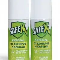 Аэрозоль акарицидно-репеллентный от клещей и комаров, SAFEX, 100 мл, 2 шт.