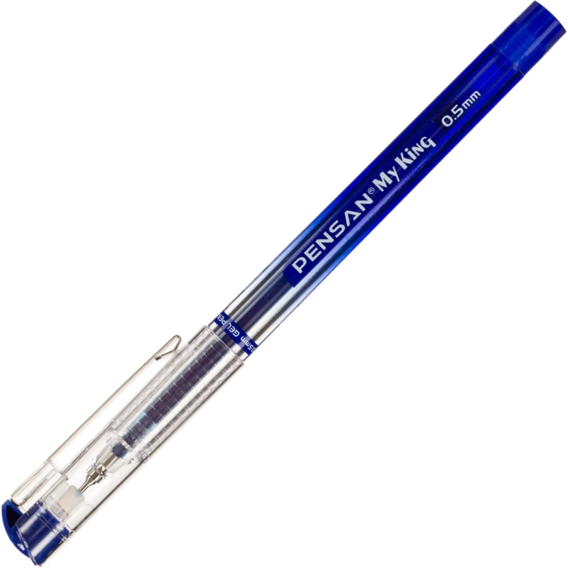 Ручка гелевая неавтомат. MY-KING GEL PEN METAL CLIP 0,5мм, синий
