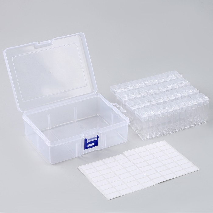 Органайзер для хранения страз алмазной мозаики, 44 секции Органайзер для хранения страз алмазной мозаики, 44 секции