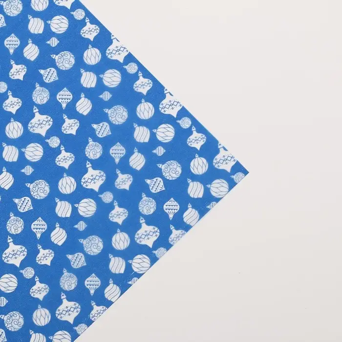 Упаковочная бумага на новый год тишью &laquo;Новогодние игрушки&raquo;, 50 х 70 см