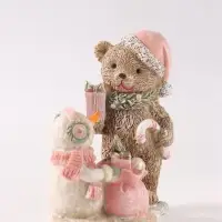 Фигурка &laquo;Мишка и снеговик&raquo;, 10 см, полистоун