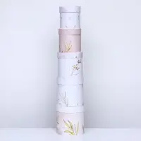 Набор круглых подарочных коробок 5 в 1 &laquo;Нежный образ&raquo;, 20&times;20 -14&times;14 см