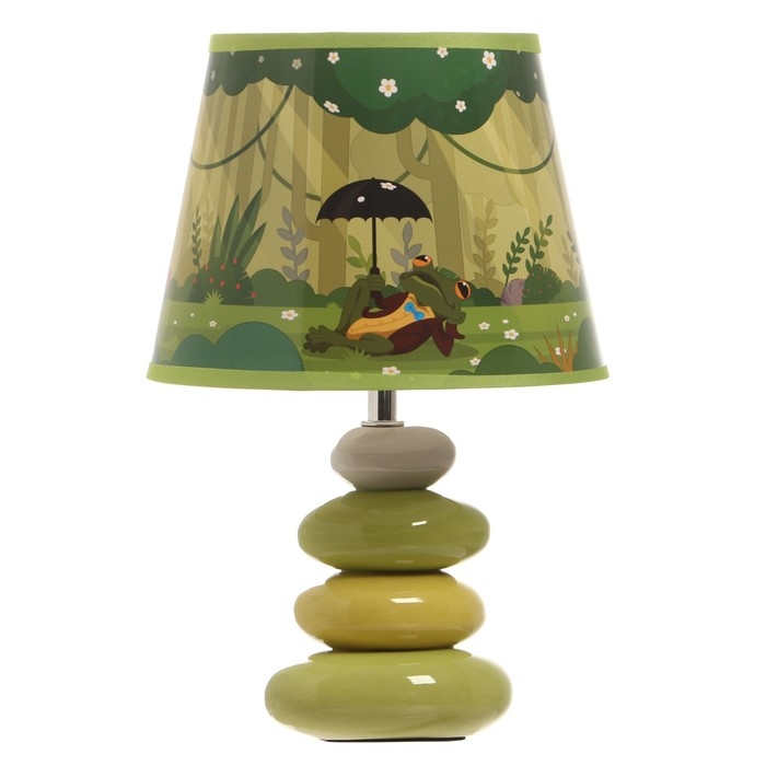 Настольная лампа "Лягушонок" Е14 15Вт зеленый 20х20х30 см RISALUX