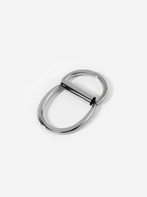 Полукольцо для сумок двойное, d=20 мм, толщина - 1 мм, 2 шт., цвет серебряный