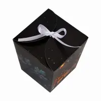Бонбоньерка, новогодняя подарочная упаковкая «Новогодняя улица», 7.5×8×7.5 см