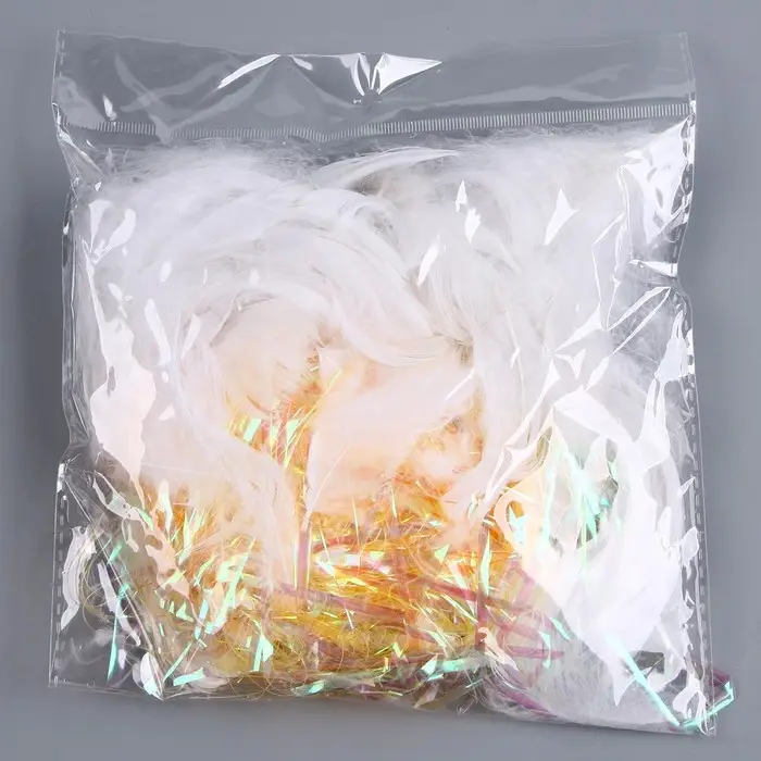 Набор для творчества и декора &laquo;Перья белые + наполнитель&raquo;, оранжевый