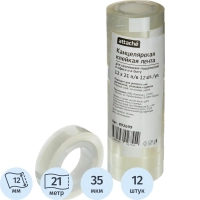 Клейкая лента канцелярская Attache 12х21 п/в 12шт/уп