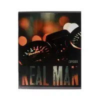 Тетрадь 48 листов в клетку, Calligrata, Real Man, обложка мелованный картон, МИКС