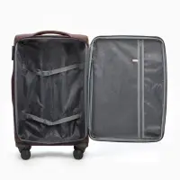 Чемодан на колёсах TEXTURA, кодовый замок, с увеличением, 42&times;26&times;68 см, 24", коричневый