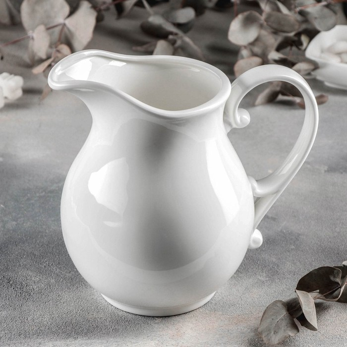 Кувшин фарфоровый Wilmax, 1,6 л, цвет белый Кувшин фарфоровый Wilmax, 1,6 л, цвет белый