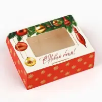Коробка складная «Роскошный Новый год», 10 х 8 х 3.5 см