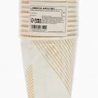 Набор стаканов белый с золотом 250 мл (10 шт) Набор стаканов белый с золотом 250 мл (10 шт)