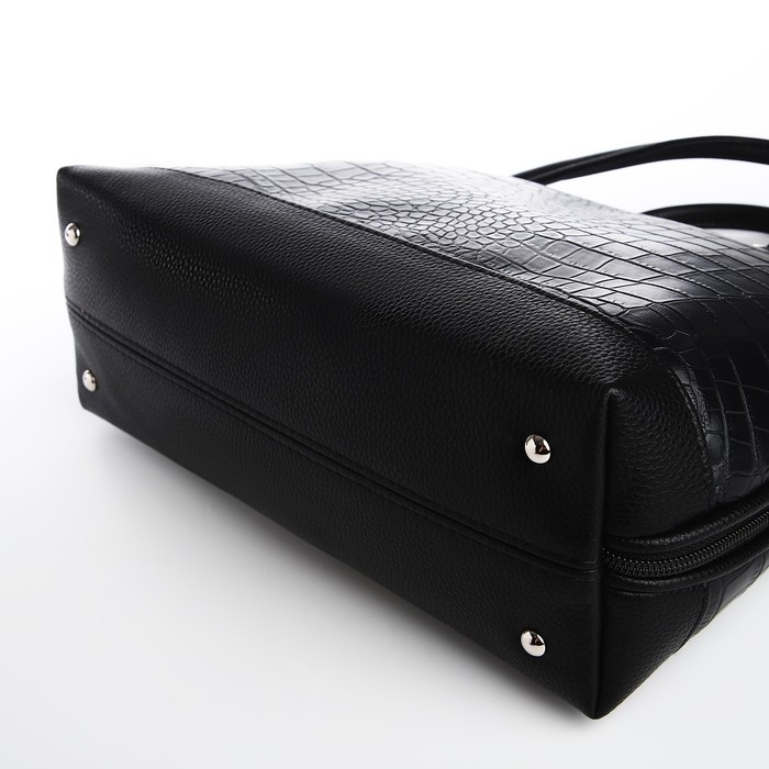 Сумка женская TEXTURA, тоут, средний размер, цвет чёрный