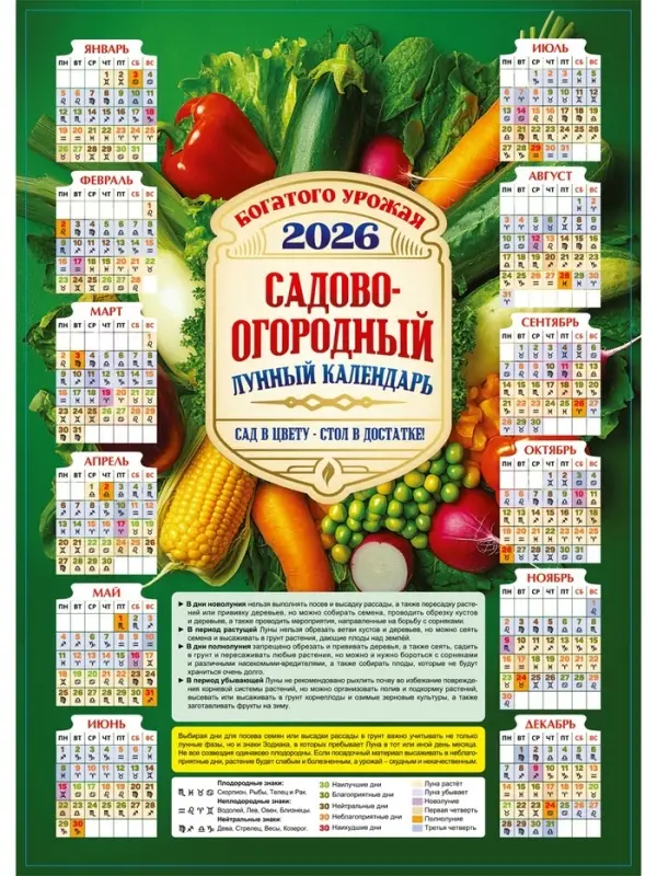 Календарь 2026 &laquo;Садово-огородный&raquo;, А3