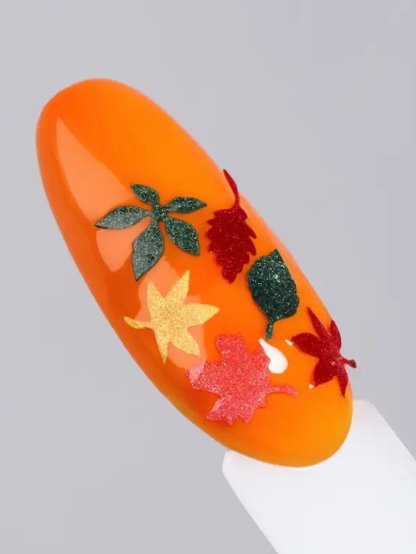 Фигурки для декора «Листья», объёмные, разноцветные