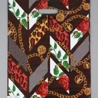 Пакет "Гламур, полиэтиленовый с вырубной ручкой 38х47 см, 60 мкм