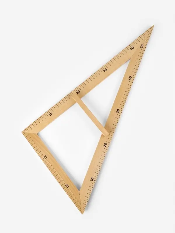 Линейка портновская &laquo;Угольник&raquo;, 50&times;32.5 см, дерево