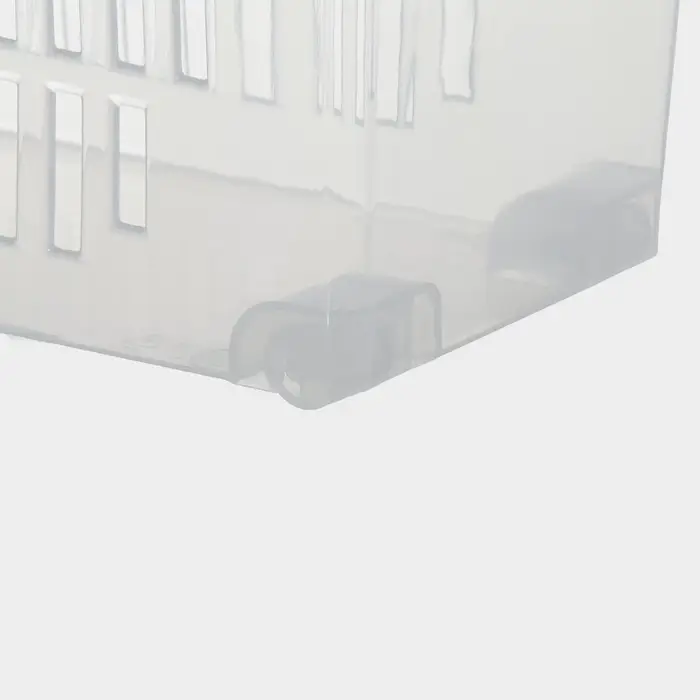 Контейнер для хранения на колёсиках, 6 л, 35.5&times;13&times;20 см, с ручкой, пластик, прозрачный