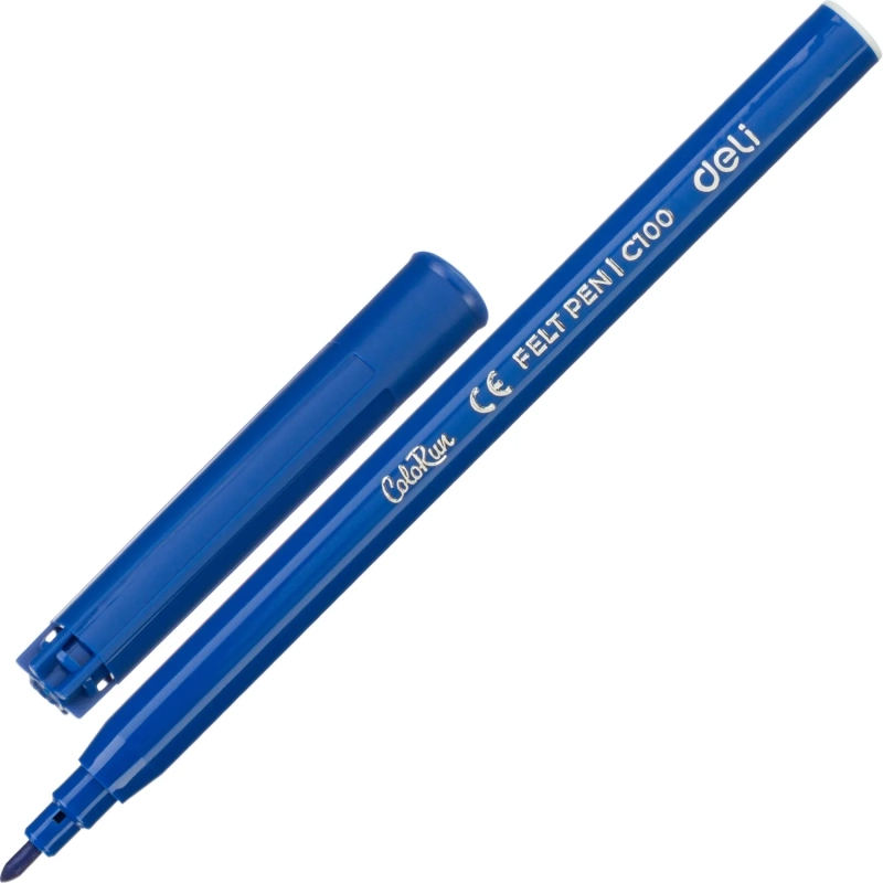 Фломастеры набор Deli  ColoRun вентилир. 12цв.пакет с европодвес., EC10003