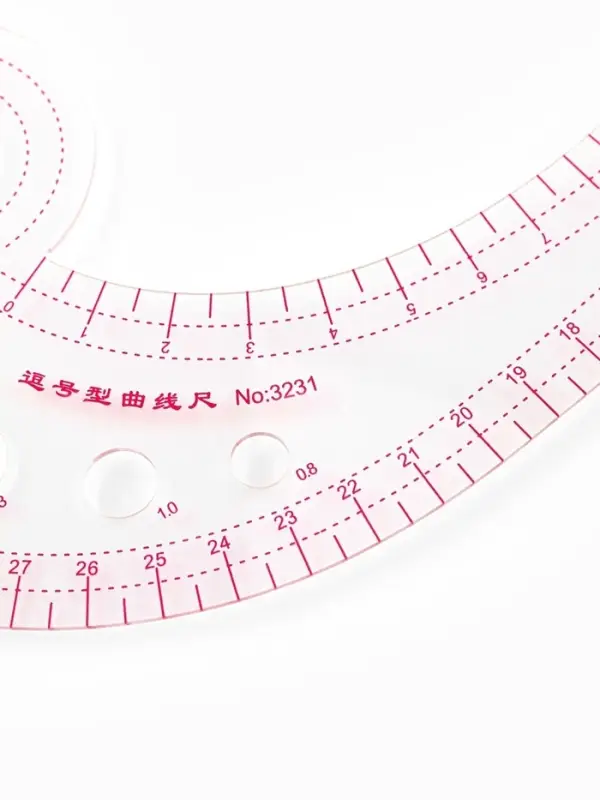 Лекало портновское метрическое &laquo;Улитка&raquo;, 30&times;10.5 см, s=0.5 мм, прозрачное