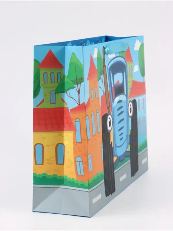 Пакет подарочный &laquo;Синий трактор&raquo;, 40&times;31&times;11.5 см