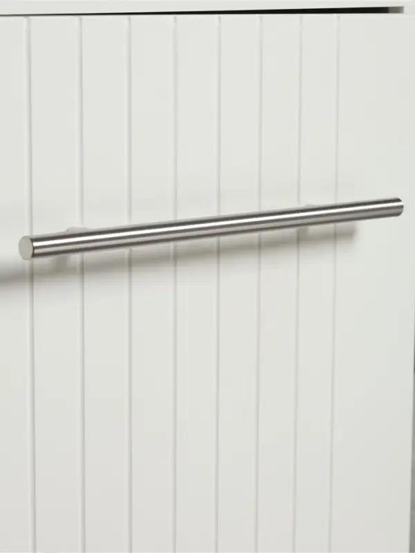 Ручка рейлинг ТУНДРА, облегчённая, d=12 мм, м/о 192/300 мм, внеш. ножка, цвет матовый никель